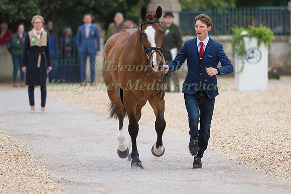 Paul Sims (GBR) and Glengarnock at the Final  Horse Inspection of the 2017 Mitsubishi Motors Badminton Horse Trials