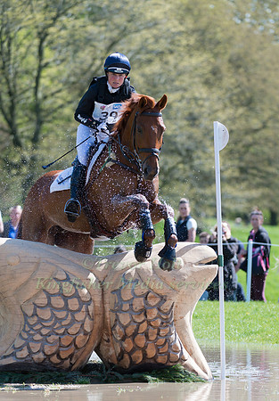 PIGGY FRENCH (GBR) RIDING  QUARRYCREST ECHO COMPETING IN THE CROSS COUNTRY PHASE OF THE  EVENT RIDERS MASTERS COMPETITION AT THE  2017 DODSON AND HORRELL CHATSWORTH INTERNATIONAL HORSE TRIAL.