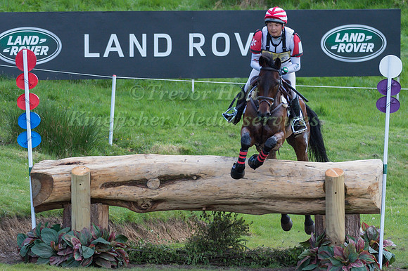 TOSHIYUKI  TANAKA (JPN) RIDING  KELECYN PIRATE COMPETING IN THE CROSS COUNTRY PHASE OF THE  CIC THREE STAR COMPETITION AT THE  2017 DODSON AND HORRELL CHATSWORTH INTERNATIONAL HORSE TRIAL.