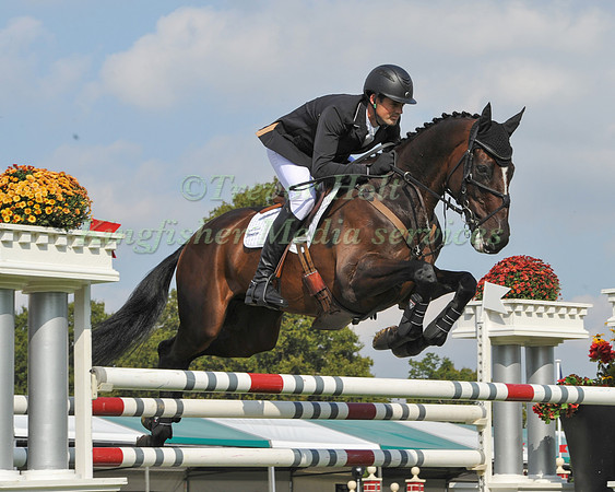 STAMFORD, UNITED KINGDOM - SEPTEMBER 7: In this handout image provided by Burghley Horse Trials,Jonathan Paget (NZL) and Clifton Promise compete in the Show Jumping phase of the Burghley Horse Trials