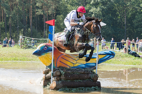 Constantin van Rijckevorsel  (BEL) and Beat It competing  in the cross country phase  of the 2019 Longines FEI Eventing European Championships