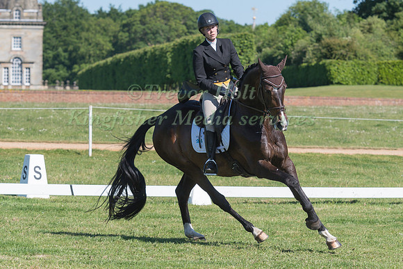 PAULIINA SWINDELLS RIDING FERRO S IN THE DRESSAGE PHASE OF THE CICO THREE STAR AT THE 2017 HOUGHTON INTERNATIONAL HORSE TRIALS