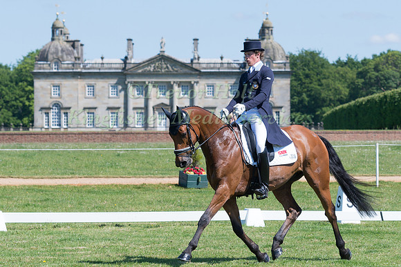 LUDWIG SVENNERSTAL (SWE) RIDING STINGER IN THE DRESSAGE PHASE OF THE CICO THREE STAR AT THE 2017 HOUGHTON INTERNATIONAL HORSE TRIALS