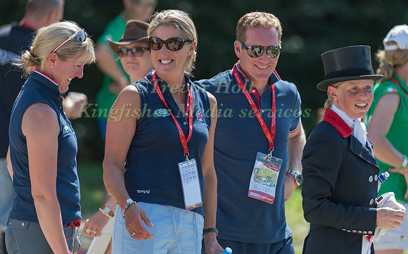 The British Team after  Ros Canters Dressage test