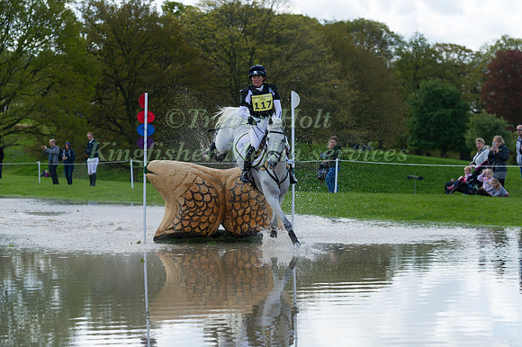 PIPPA FUNNELL (GBR) RIDING  BILLY THE BIZ COMPETING IN THE CROSS COUNTRY PHASE OF THE  CIC THREE STAR COMPETITION AT THE  2017 DODSON AND HORRELL CHATSWORTH INTERNATIONAL HORSE TRIAL.