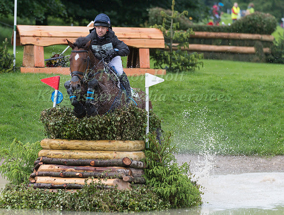 BEN HOBDAY (GBR) AND MULRYS ERROR TAKING PART IN THE CROSS COUNTRY PHASE OF THE  CCI THREE STAR COMPETITION AT THE 2017 EQUI-TREK BRAMHAM INTERNATIONAL HORSE TRIALS