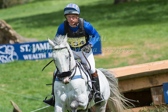 MICHAEL JACKSON (GBR) RIDING  PSH PROMISE ME COMPETING IN THE CROSS COUNTRY PHASE OF THE  CIC THREE STAR COMPETITION AT THE  2017 DODSON AND HORRELL CHATSWORTH INTERNATIONAL HORSE TRIAL.