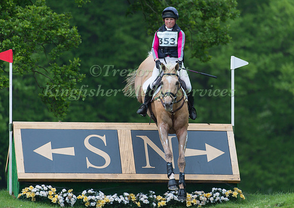 Emily  Parker (GBR) riding  The Milky Bar Kid