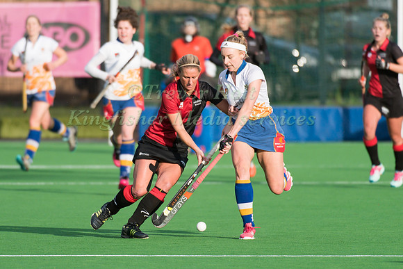 Lisa Garbutt of Bowdon Hightown and Hannah Martin of University of Birmingham