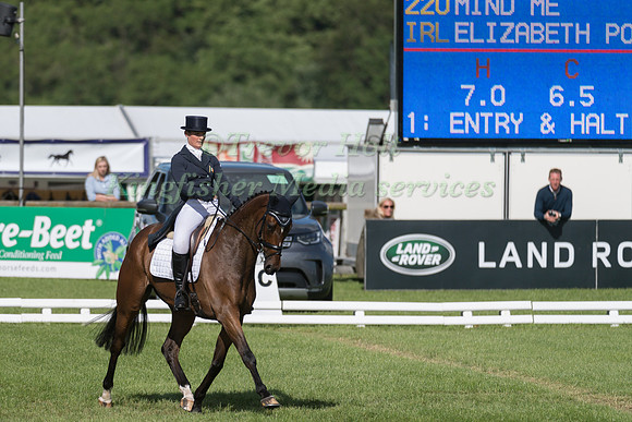 ELIZABETH  POWER (IRL) AND MIND ME TAKING PART IN THE DRESSAGE PHASE OF THE  CIC THREE STAR COMPETITION AT THE 2017 EQUI-TREK BRAMHAM INTERNATIONAL HORSE TRIALS