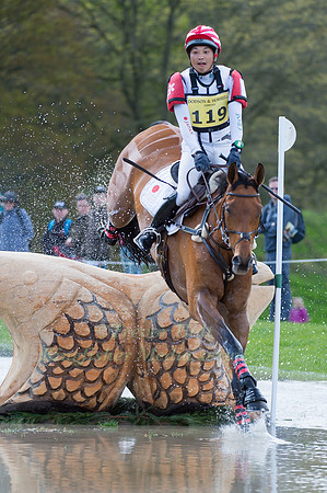 TOSHIYUKI  TANAKA (JPN) RIDING  GREENLAWN SKY HIGH COMPETING IN THE CROSS COUNTRY PHASE OF THE  CIC THREE STAR COMPETITION AT THE  2017 DODSON AND HORRELL CHATSWORTH INTERNATIONAL HORSE TRIAL.