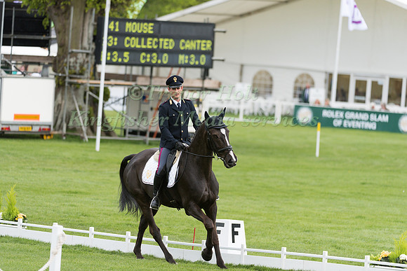 Pietro Sandei (ITA) riding Mouse  in the Dressage phase  of  the 2017 Mitsubishi Motors  Badminton Horse Trials