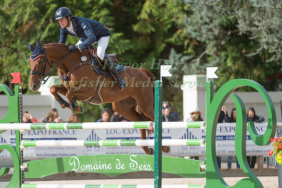 Maxime Livio (FRA) riding Tina De La Fieffe taking part in the two star  Show Jumping at the 2016 les Etoiles de Pau