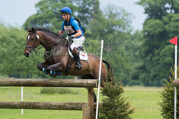 BERT BOLTON (GBR) RIDING CHELSEA MILL  IN THE CROSS COUNTRY PHASE OF THE CCI ONE STAR AT THE 2017 HOUGHTON INTERNATIONAL HORSE TRIALS