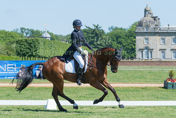 JESSICA MCKIE (GBR) RIDING ASK THE BOSS IN THE DRESSAGE PHASE OF THE CICO THREE STAR AT THE 2017 HOUGHTON INTERNATIONAL HORSE TRIALS
