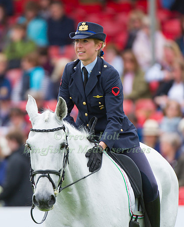 Vittoria Panizzon and Borough Pennyz leaving the Dressage Arena