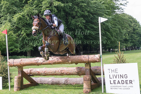 BETTINA HOY (GER) RIDING SEIGNEUR MEDICOTT TAKING PART IN THE CROSS COUNTRY PHASE OF THE CICO THREE STAR AT THE 2017 HOUGHTON INTERNATIONAL HORSE TRIALS