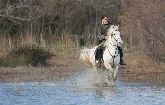 A competitor takes part in the Cross Country phase at the Camagri