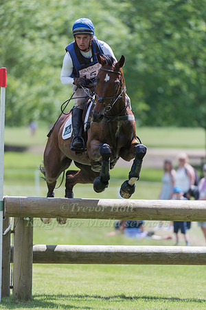 ANDREW JAMES (GBR) RIDING LADY DONNERHALL  IN THE CROSS COUNTRY PHASE OF THE CCI TWO STAR AT THE 2017 HOUGHTON INTERNATIONAL HORSE TRIALS