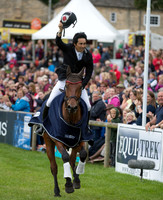 YOSHIAKI  OIWA (JPN) AND CALLE 44 TAKE A LAP OF HONOUR AFTER WINNING THE EQUI-TREK CCI THREE STAR AT THE 2017 BRAMHAM INTERNATIONAL HORSE TRIALS