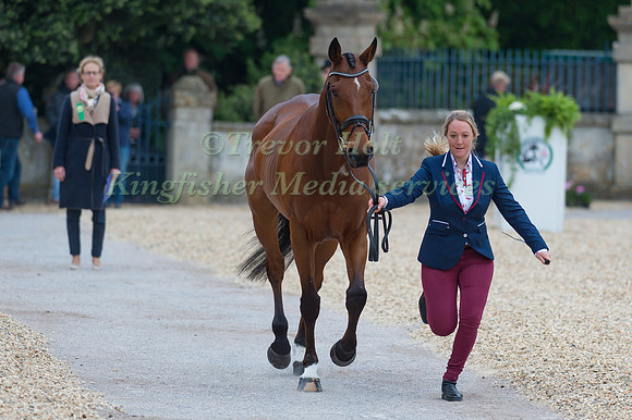 Imogen Murray (GBR) and Ivar Gooden at the Final  Horse Inspection of the 2017 Mitsubishi Motors Badminton Horse Trials
