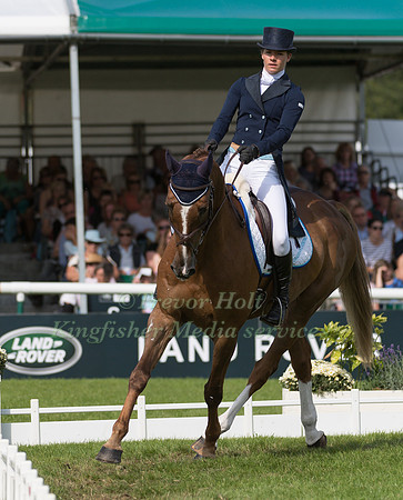 Olivia Craddock (GBR) and Billy Liffy taking part in the dressage phase of the Land Rover Burghley Horse Trials 2017