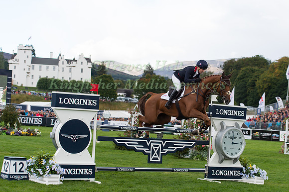 Laura Collett of Great Britain riding Grand Manoeuvre