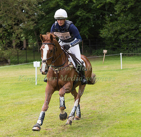 FLORA HARRIS (GBR) RIDING BILLY BANDIT TAKING PART IN THE CROSS COUNTRY PHASE OF THE CICO THREE STAR AT THE 2017 HOUGHTON INTERNATIONAL HORSE TRIALS