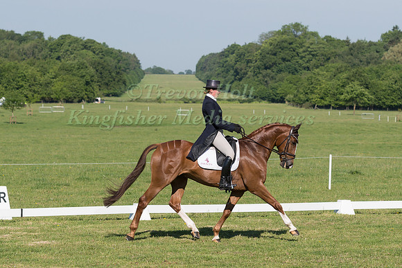 FLORA HARRIS (GBR) RIDING BILLY BANDIT IN THE DRESSAGE PHASE OF THE CICO THREE STAR AT THE 2017 HOUGHTON INTERNATIONAL HORSE TRIALS