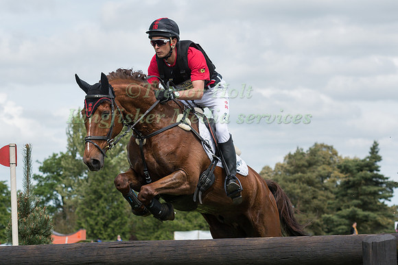 ALEX  HUA TIAN CHN RIDING DON GENIRO COMPETING IN THE CROSS COUNTRY PHASE OF THE  INTERMEDIATE  COMPETITION AT THE  2017 ROCKINGHAM CASTLE INTERNATIONAL HORSE TRIAL.