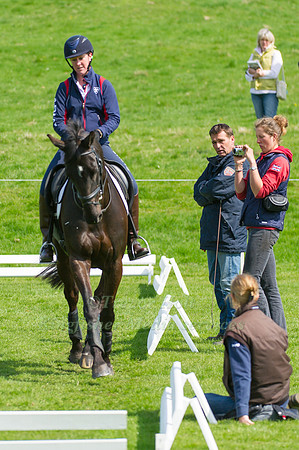Nicola Wilson in the Dressage Practice area  Ian Woodhead Head Girl  Lynn Swift and Tracey Robinson