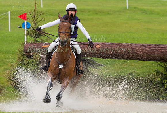 GEORGIE STRANG (GBR) AND COOLEY EARL TAKING PART IN THE CROSS COUNTRY PHASE OF THE  CCI THREE STAR COMPETITION AT THE 2017 EQUI-TREK BRAMHAM INTERNATIONAL HORSE TRIALS