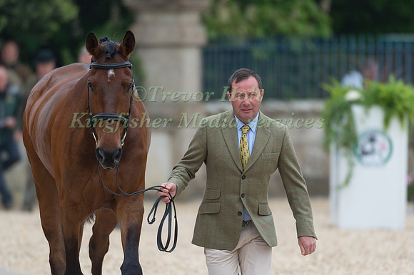 Michael Ryan (IRL) and Dunlough Striker at the Final  Horse Inspection of the 2017 Mitsubishi Motors Badminton Horse Trials