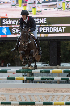 SIDNEY DUFRESNE AND SWING DE PERDRIAT  COMPETING IN THE SHOWJUMP