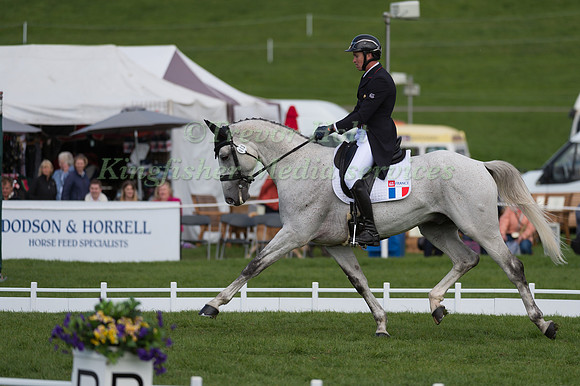 THOMAS  CARLILE (FRA) RIDING  UPSILON COMPETING IN THE  DRESSAGE PHASE OF THE  CIC THREE STAR COMPETITION AT THE  2017 DODSON AND HORRELL  CHATSWORTH INTERNATIONAL HORSE TRIAL.