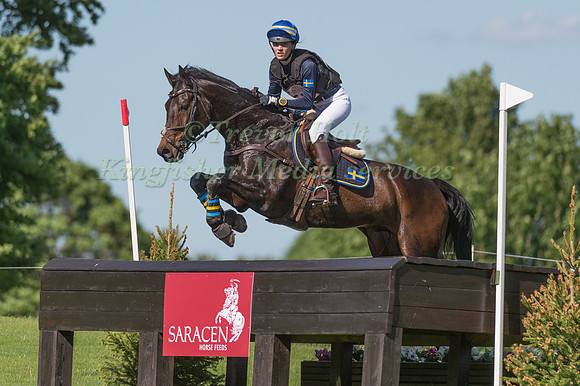 ERIKA SJOSTROM (SWE) RIDING HAKUNAMATATA 9  IN THE CROSS COUNTRY PHASE OF THE CCI TWO STAR AT THE 2017 HOUGHTON INTERNATIONAL HORSE TRIALS