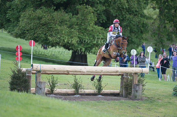 TOSHIYUKI  TANAKA (JPN) RIDING  GREENLAWN SKY HIGH COMPETING IN THE CROSS COUNTRY PHASE OF THE  CIC THREE STAR COMPETITION AT THE  2017 DODSON AND HORRELL CHATSWORTH INTERNATIONAL HORSE TRIAL.