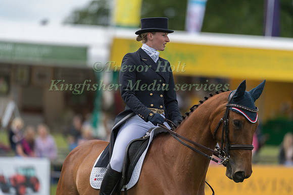 ALICIA HAWKER (GBR) AND CHARLES RR TAKING PART IN THE DRESSAGE PHASE OF THE  UNDER 25 CCI THREE STAR COMPETITION AT THE 2017 EQUI-TREK BRAMHAM INTERNATIONAL HORSE TRIALS