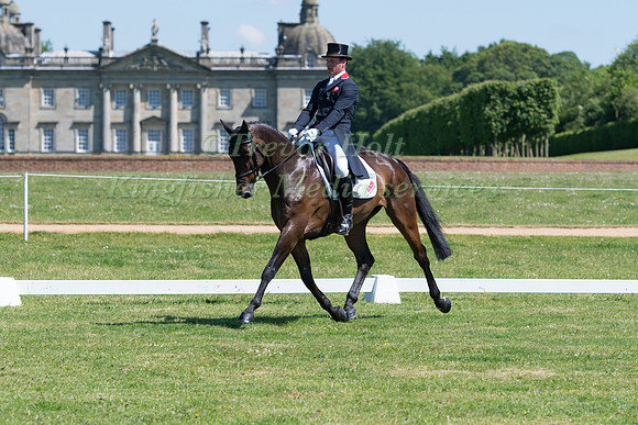 OLIVER TOWNEND (GBR) RIDING NOTE WORTHY IN THE DRESSAGE PHASE OF THE CICO THREE STAR AT THE 2017 HOUGHTON INTERNATIONAL HORSE TRIALS