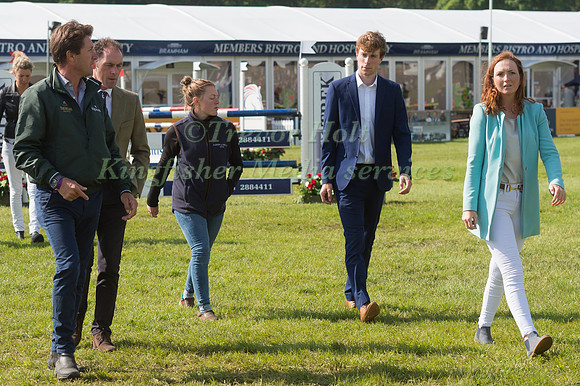 IRISH RIDERS WALK THE CCI-L4* JUMPING COURSE .