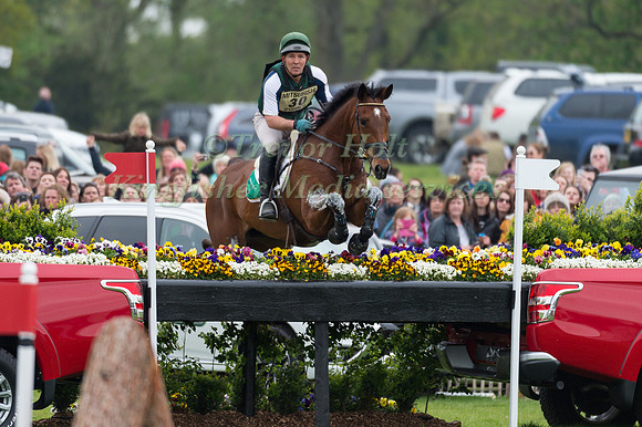 Austin O'Connor (IRL) riding Kilpatrick Knight in the Cross Country phase of the 2017 Mitsubishi Motors  Badminton Horse Trials