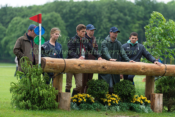 The French  under 25 team walk the cross country course
