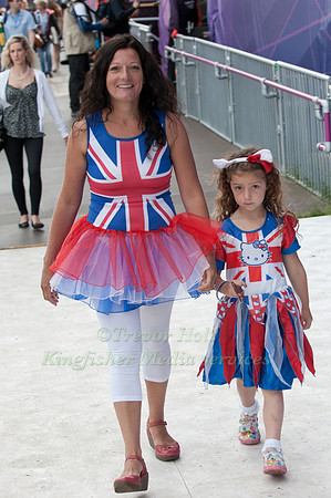 Team GB Fans arrive for the first day off dressage