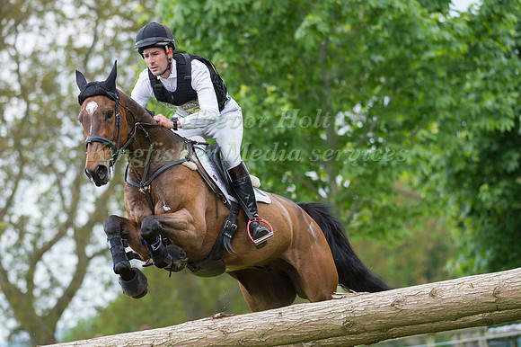 GIOVANNI UGOLOTTI (ITA) RIDING THEN CHOCOLATE MUSKETEER COMPETING IN THE CROSS COUNTRY PHASE OF THE  INTERMEDIATE  COMPETITION AT THE  2017 ROCKINGHAM CASTLE INTERNATIONAL HORSE TRIAL.
