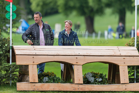 NICOLA AND ALASTAIR WILSON WALKING THE XC COURSE