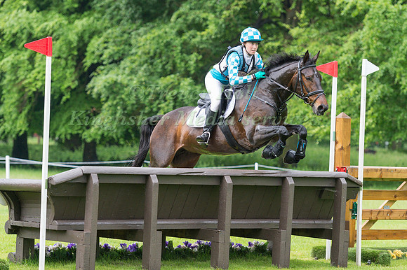 MAXINE SMITH (GBR) RIDING ASTRA MILLERS DREAM  IN THE CROSS COUNTRY PHASE OF THE CCI ONE STAR AT THE 2017 HOUGHTON INTERNATIONAL HORSE TRIALS
