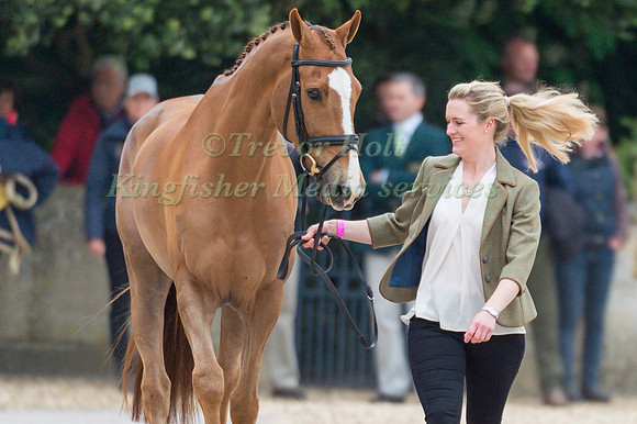 Clare Abbott (IRL) and Euro Prince at the Final  Horse Inspection of the 2017 Mitsubishi Motors Badminton Horse Trials