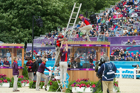 storms  called for Impromptu repairs during the dressage