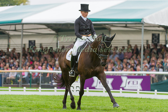 Aoife Clark (IRL) riding Vaguely North competing in the dressage test