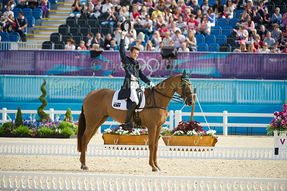 Christopher Burton and HP Leilani complete their dressage test